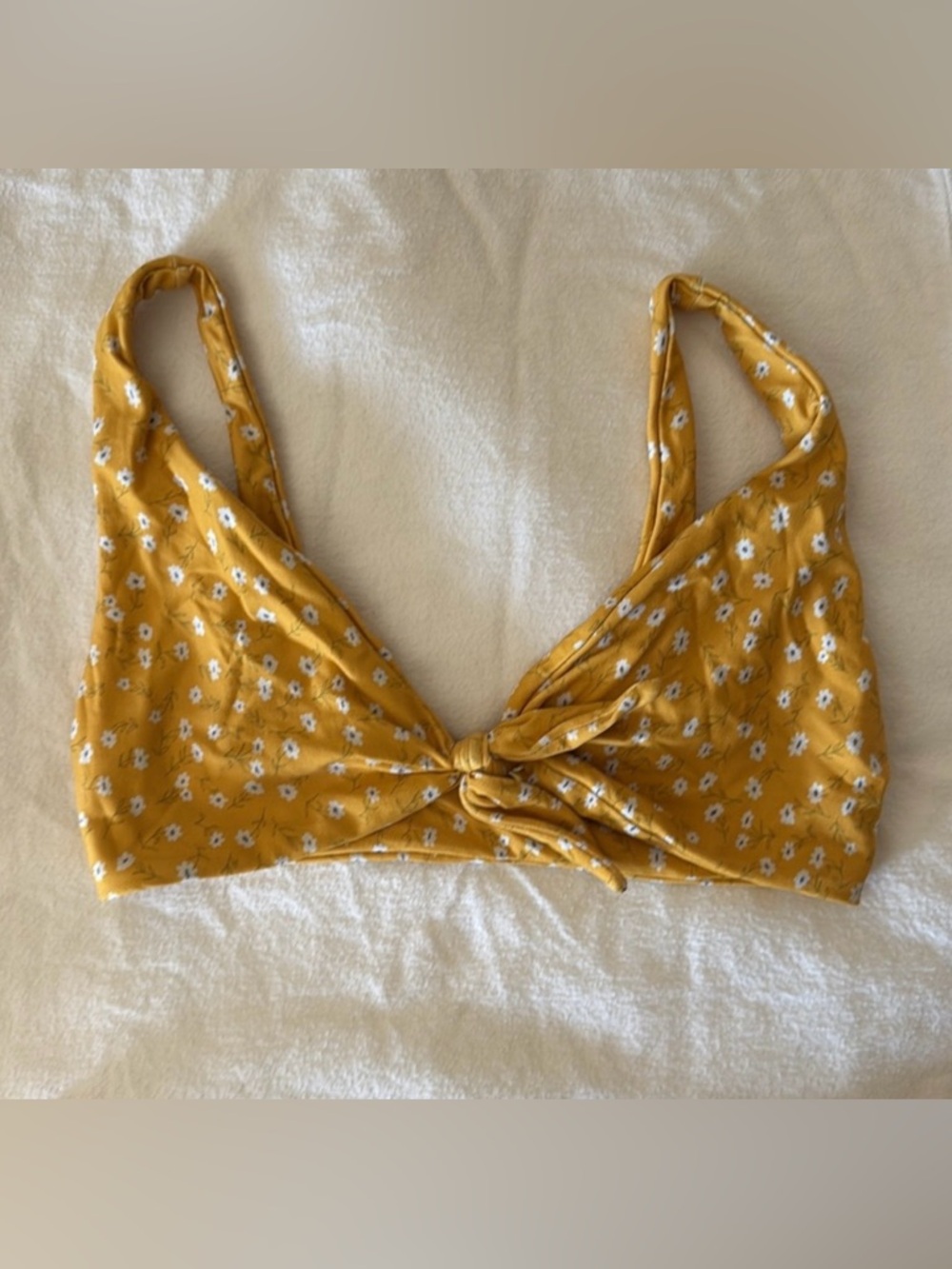 Midori Bikini Top Yellow floral